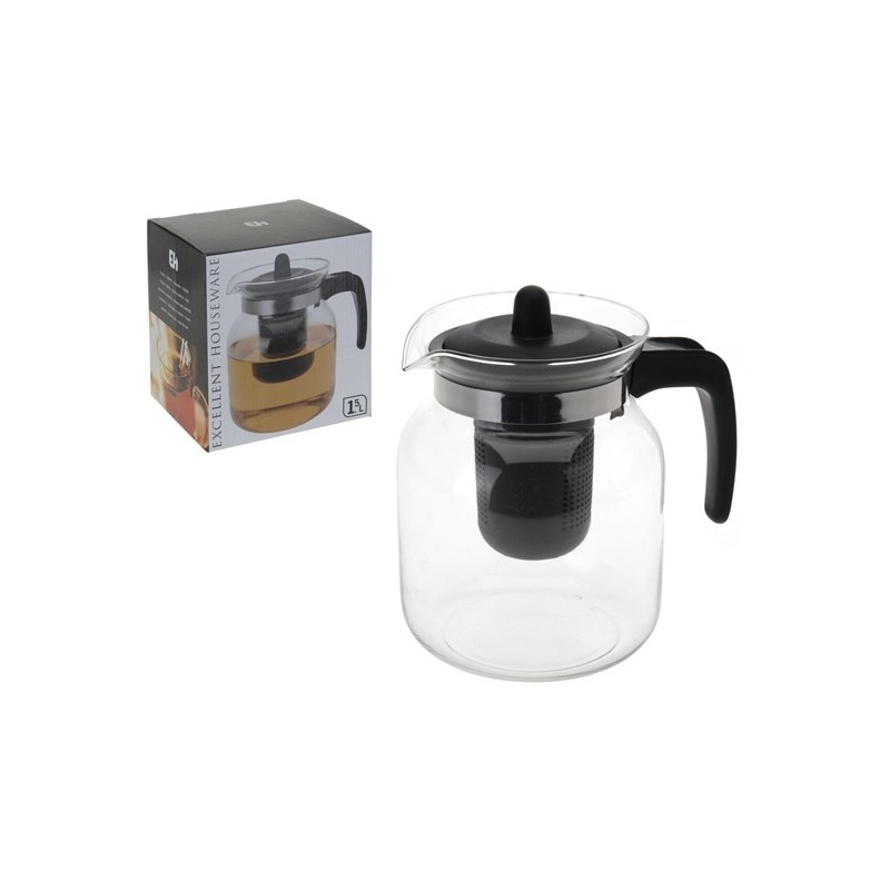 Theepot/glaskan Met Inzet 1,5 Liter