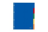 Kangaro Tabblad A4 Blanco PP 120 Micron Assorti 23-gaats 5-delig
