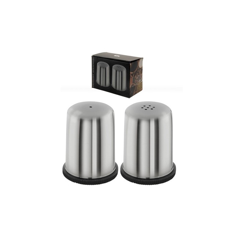 Excellent Houseware Peper en zout stel RVS dia4 x5cm