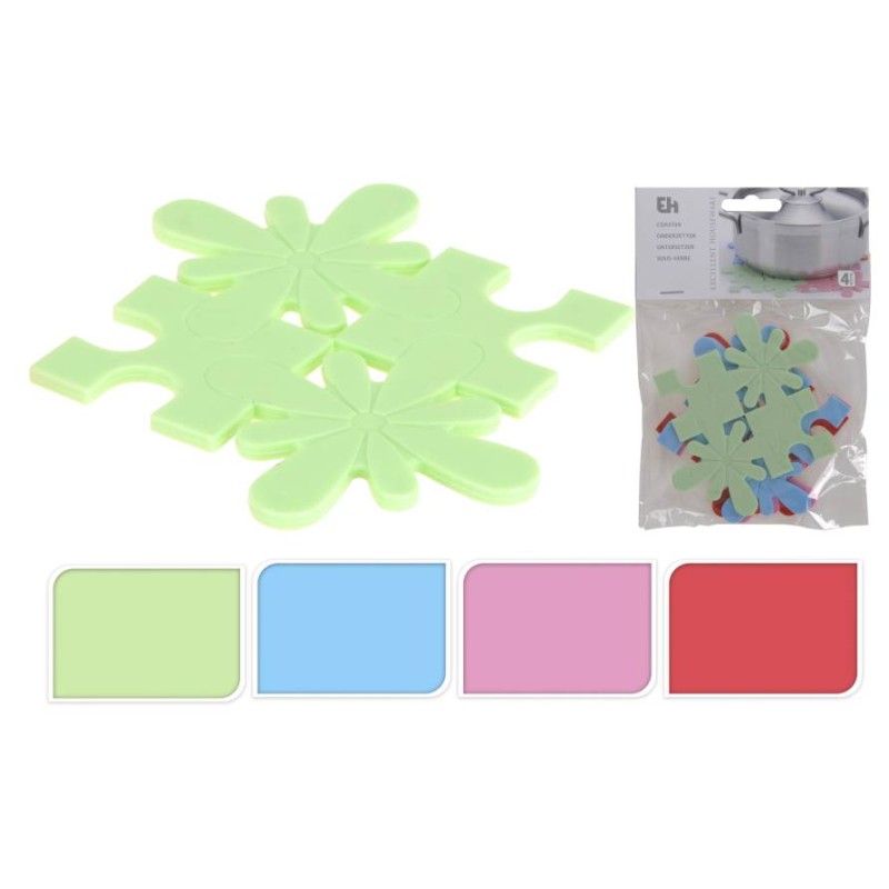 Onderzetter 4 delig puzzel