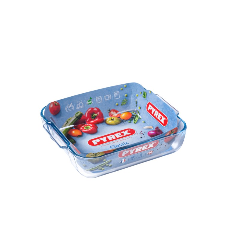 Rôtissoire carrée Pyrex CLASSIC verre 21x21cm 2L