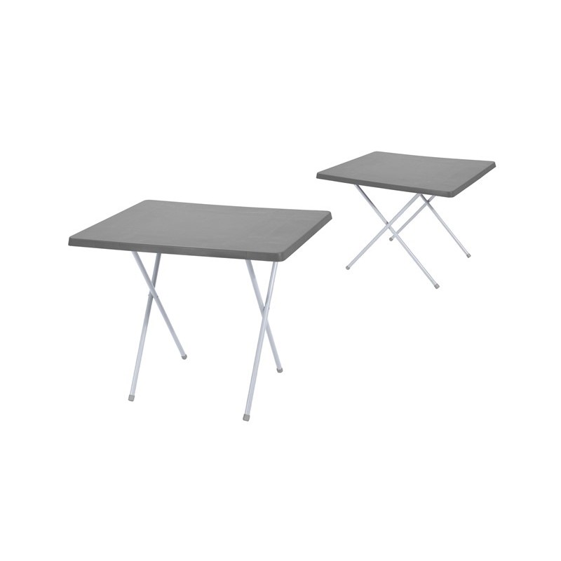 Table pliante avec plateau en plastique 60x80cm. hauteur 50 ou 62 cm
