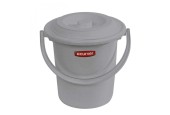 Curver Emmer + Deksel Grijs 5ltr Toiletemmer/luieremmer