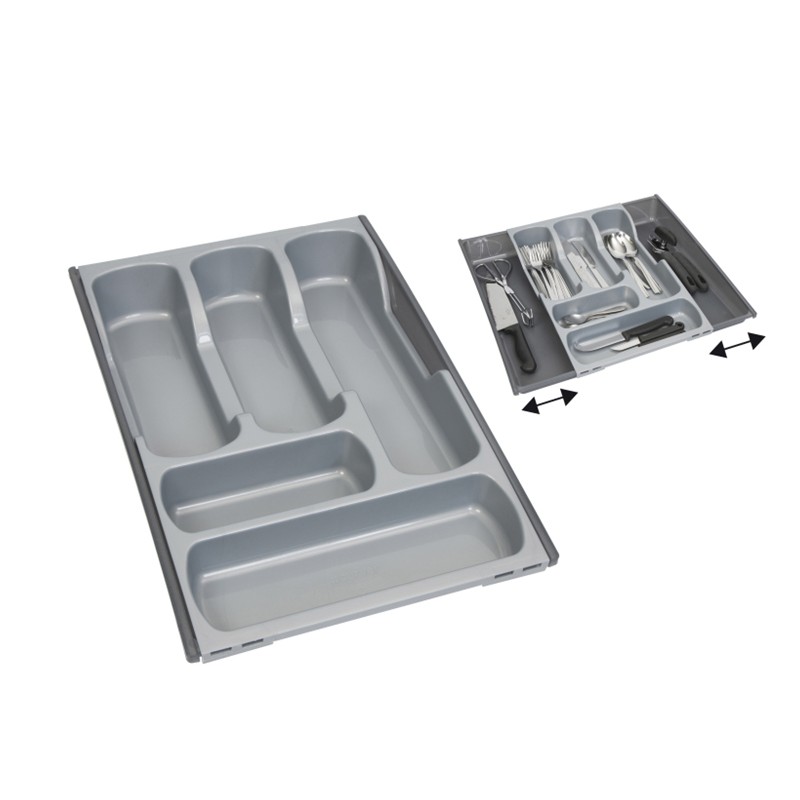 Range-couverts argenté réglable Curver 5 à 7 compartiments