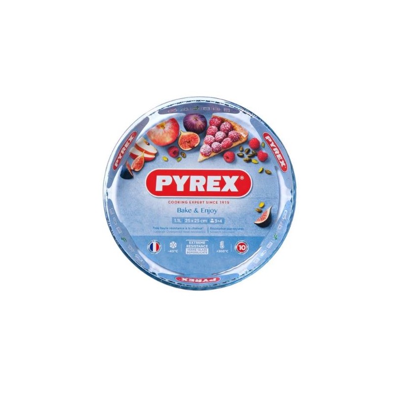 Pyrex BAKE & ENJOY Vlaaivorm Glas 1,1L 25x25 Cm 3-4 Personen