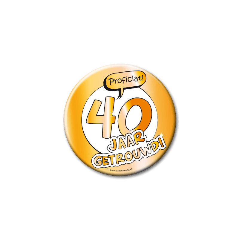 Button XL - 40 Jaar Getrouwd