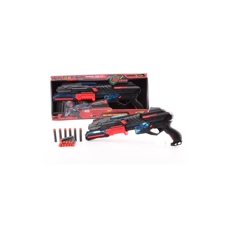 Serve & Protect pistool groot 50 cm met licht en 10 pijlen
