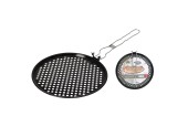 Barbecue pizza pan met vouwbare handgreep