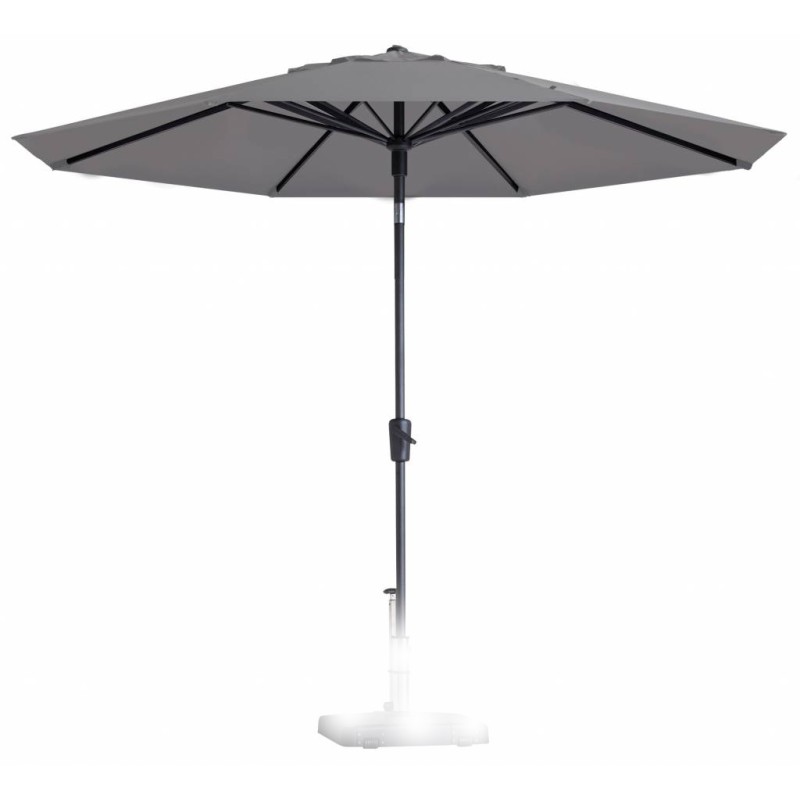 Parasol PAROS 300cm Opdraai LICHT GRIJS