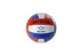 Volleybal in PVC, rood/blauw/wit, machine genaaid, maat 5