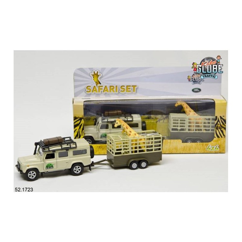 Land Rover Defender + remorque girafe