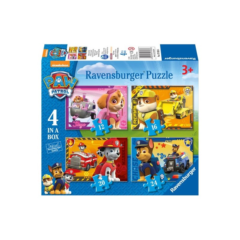 Ravensburger puzzle 4 en 1Paw Patrol :Chiots sur pa