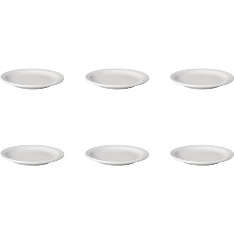 Mammoet Gebaksbord Budgetline Smalle Rand Porselein 16cm Set A 6 Stuks