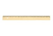 Liniaal 30cm Hout Met Metaalinleg Ongelakt