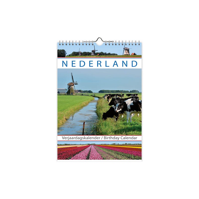 Nederland A4 verjaardagskalender 30x21cm