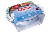 Plat ovale Pyrex ESSENTIAL avec couvercle verre 38x23cm 5,8L