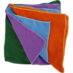 Microvezeldoekjes 30x30cm pak a 4 stuks in 4 verschillende kleuren