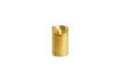 Lumineo LED kaars wax -met vlam die heen en weer beweegt- 12.5cm met 6 uur timer Kleur: goud metallic, warm wit licht