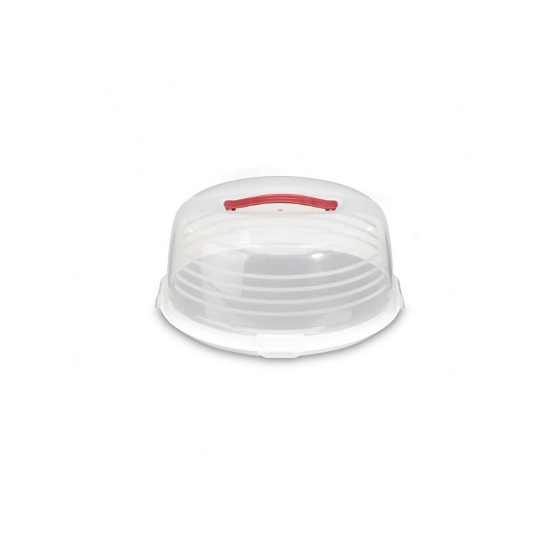 Boîte à gâteaux Curver ronde blanc/transparent 35x35xH15