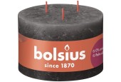 Bolsius Rustiek stompkaars 90/140 3lont  stormy grey- Stormgrijs