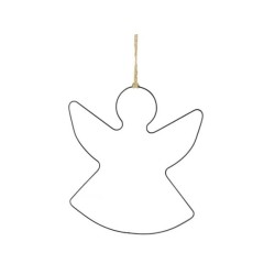 Pendentif Ange métal 25x26cm noir