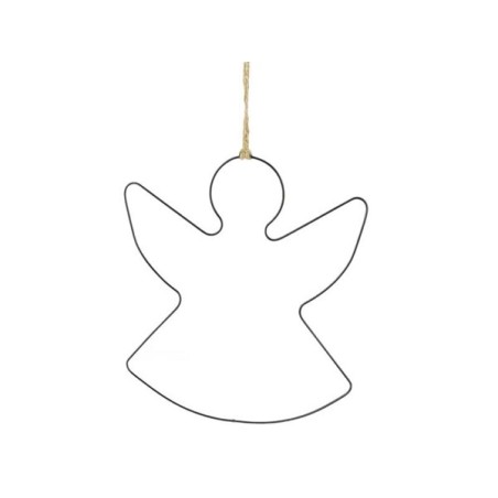 Pendentif Ange métal 25x26cm noir