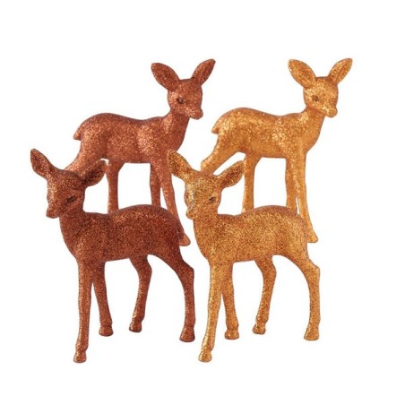 Boltze Home Ree Nelle bruin glitter h15cm set a 2