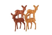 Boltze Home Ree Nelle marron pailleté h15cm lot de 2