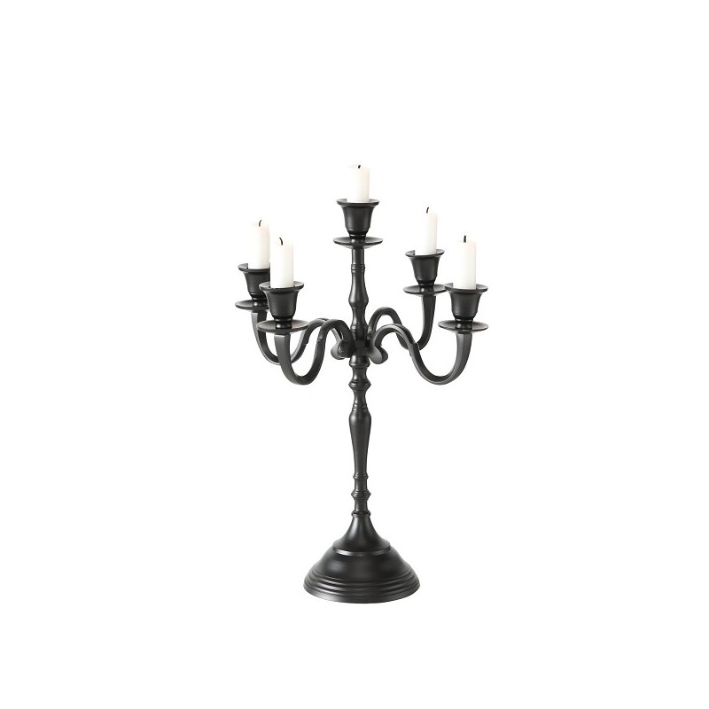 Boltze Home Kandelaar Victoria Ø30xH40cm zwart aluminium ( exclusief kaarsen )