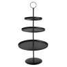 Boltze Home Etagere Samona metaal Ø30x60cm Mat Zwart