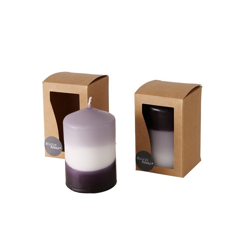 Boltze Home Stompkaars Splash Ø6x9cm zwart,grijs,wit Paraffin