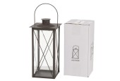 Boltze Home Lantaarn Farol 17x17x36cm metaal bruin/grijs