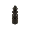 Dijk Natural Collections Vase en céramique de forme spéciale avec 3 anneaux Ø15x37,5cm noir