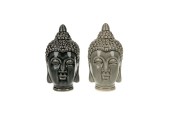 Dijk Natural Collections Tête de Bouddha en céramique 10x10x20cm disponible en gris ou anthracite