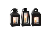 Lanterne LED bougie 10x10x21cm minuterie 3xAAA (exclusif)