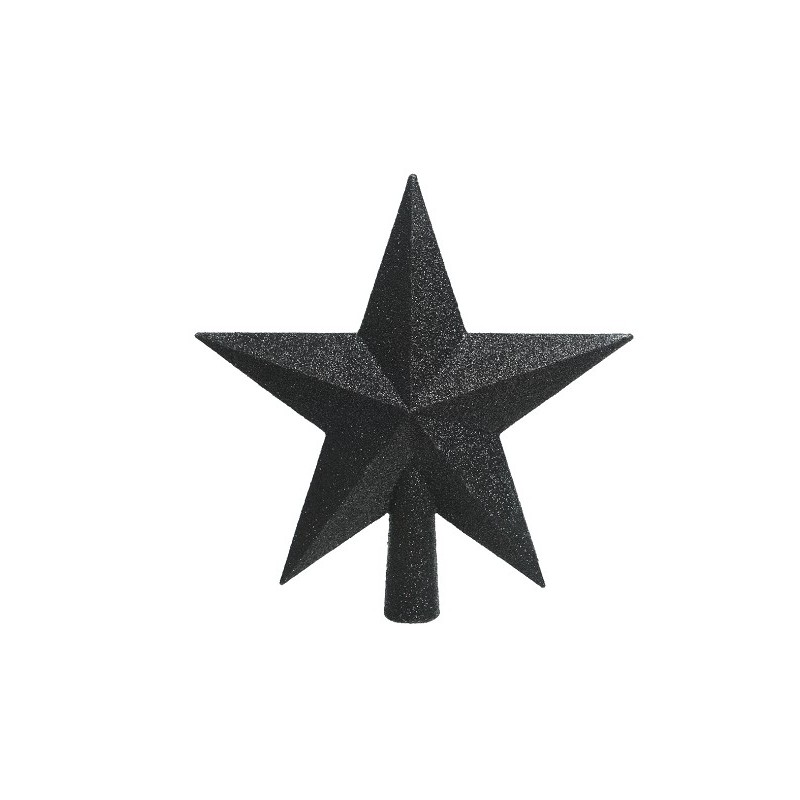 Decoris Peak plastique pailleté 19cm noir