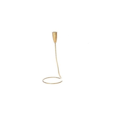 HBX natural living Bougeoir Astan métal 11,5xh38,3cm doré