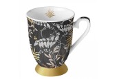 Ambiente Mok 0.25L Luxury Leaves Zwart- Materiaal Fine Bone China-br
Formaat Ø