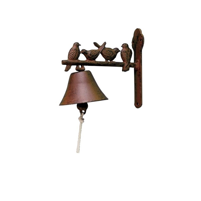 Esschert Design Deurbel 22x11x19cm Gietijzer Vogels