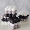 Bubbelkaars multicolor 6x6xh5,5cm zwart/grijs/wit