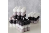 Bubbelkaars multicolor 6x6xh5,5cm zwart/grijs/wit