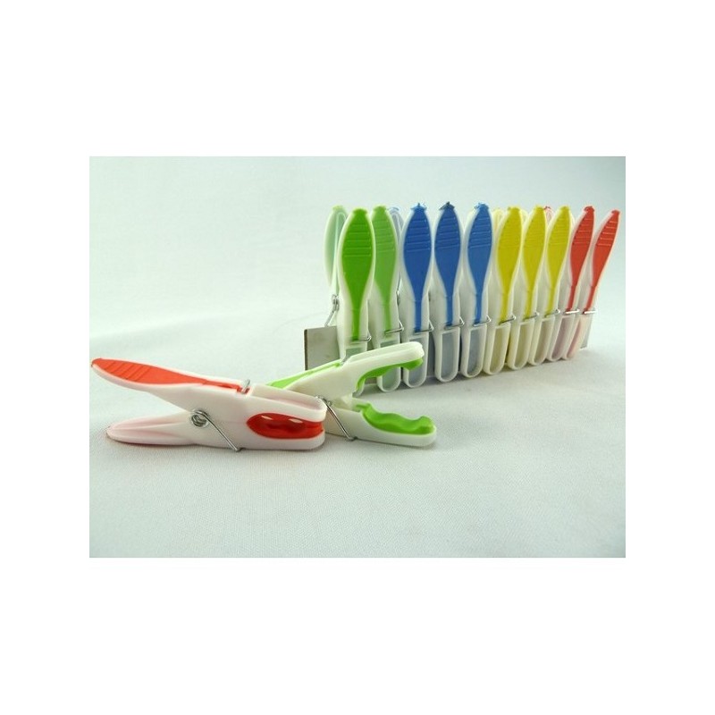 Wasknijpers plastic softgrip 85mm pak a 12st.