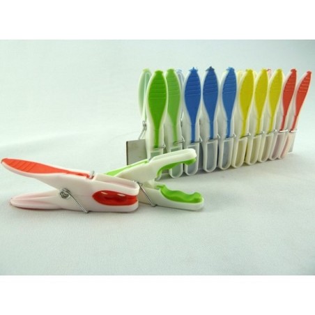 Wasknijpers plastic softgrip 85mm pak a 12st.
