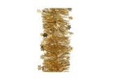 Decoris kerstboom guirlande tinsel glans ster 10cm x 270cm goud
