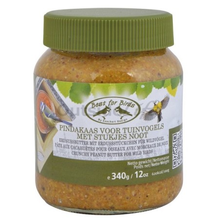 Esschert Design Vogelvoer Pindakaas voor tuinvogels in glazen pot 340gr
