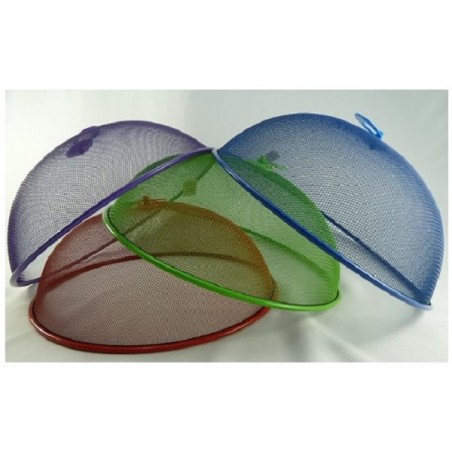 Vliegenafdekkapje van metaalgaas rond 30cm assorti kleur
