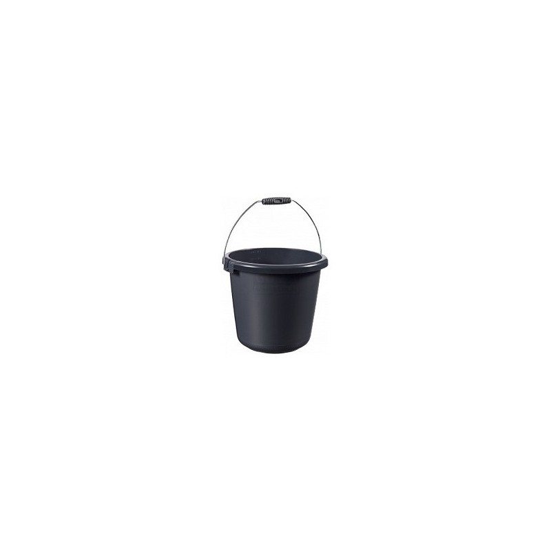 Seau Curver10 litres anse en acier anthracite diamètre 29,5x25,5cm