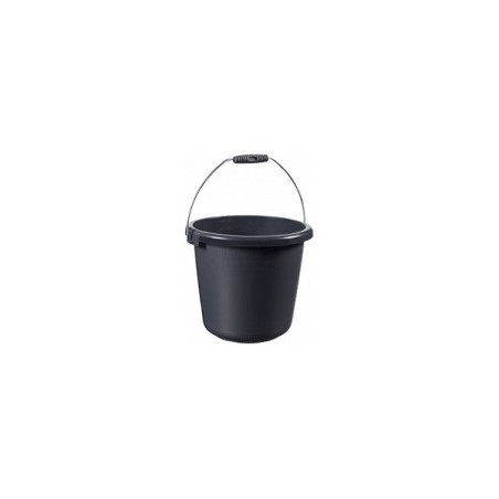 Seau Curver10 litres anse en acier anthracite diamètre 29,5x25,5cm