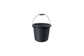 Seau Curver10 litres anse en acier anthracite diamètre 29,5x25,5cm
