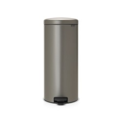 Brabantia Poubelle à pédale newicon 30ltr Platinum avec seau intérieur en plastique